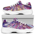 Colorful Hyperspace Print White Chunky Shoes