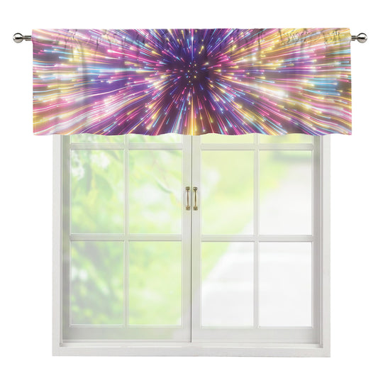 Colorful Hyperspace Print Window Valance
