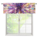 Colorful Hyperspace Print Window Valance