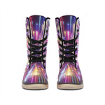 Colorful Hyperspace Print Winter Boots