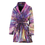 Colorful Hyperspace Print Women's Bathrobe