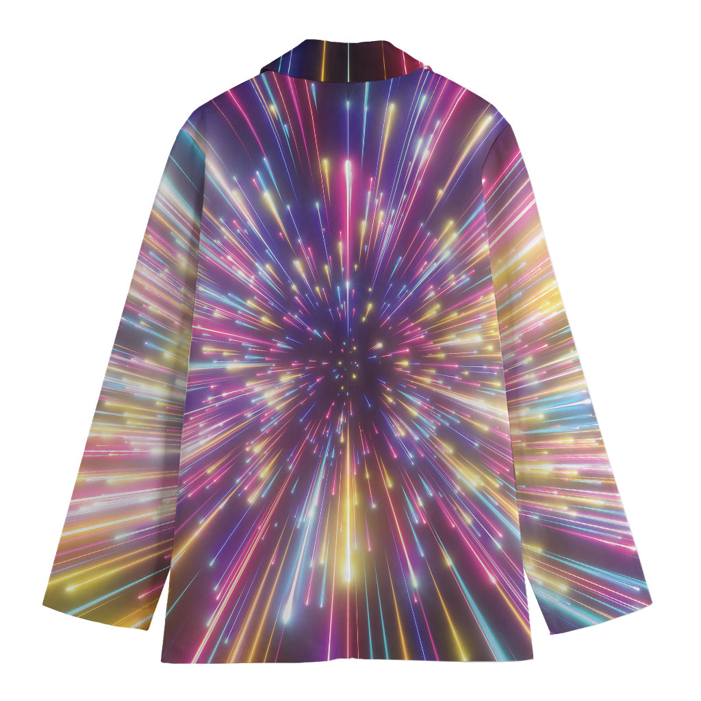 Colorful Hyperspace Print Women's Blazer