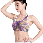 Colorful Hyperspace Print Women's Sports Bra