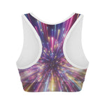 Colorful Hyperspace Print Women's Sports Bra
