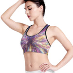 Colorful Hyperspace Print Women's Sports Bra