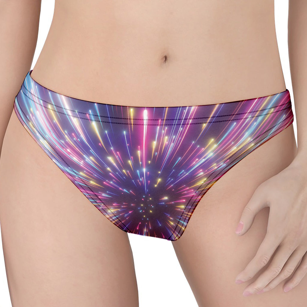 Colorful Hyperspace Print Women's Thong