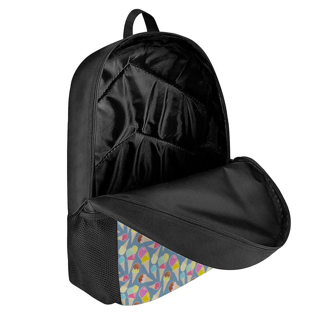 Colorful Ice Cream Pattern Print 17 Inch Backpack