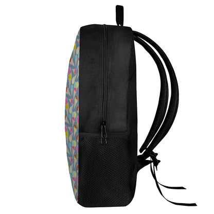 Colorful Ice Cream Pattern Print 17 Inch Backpack