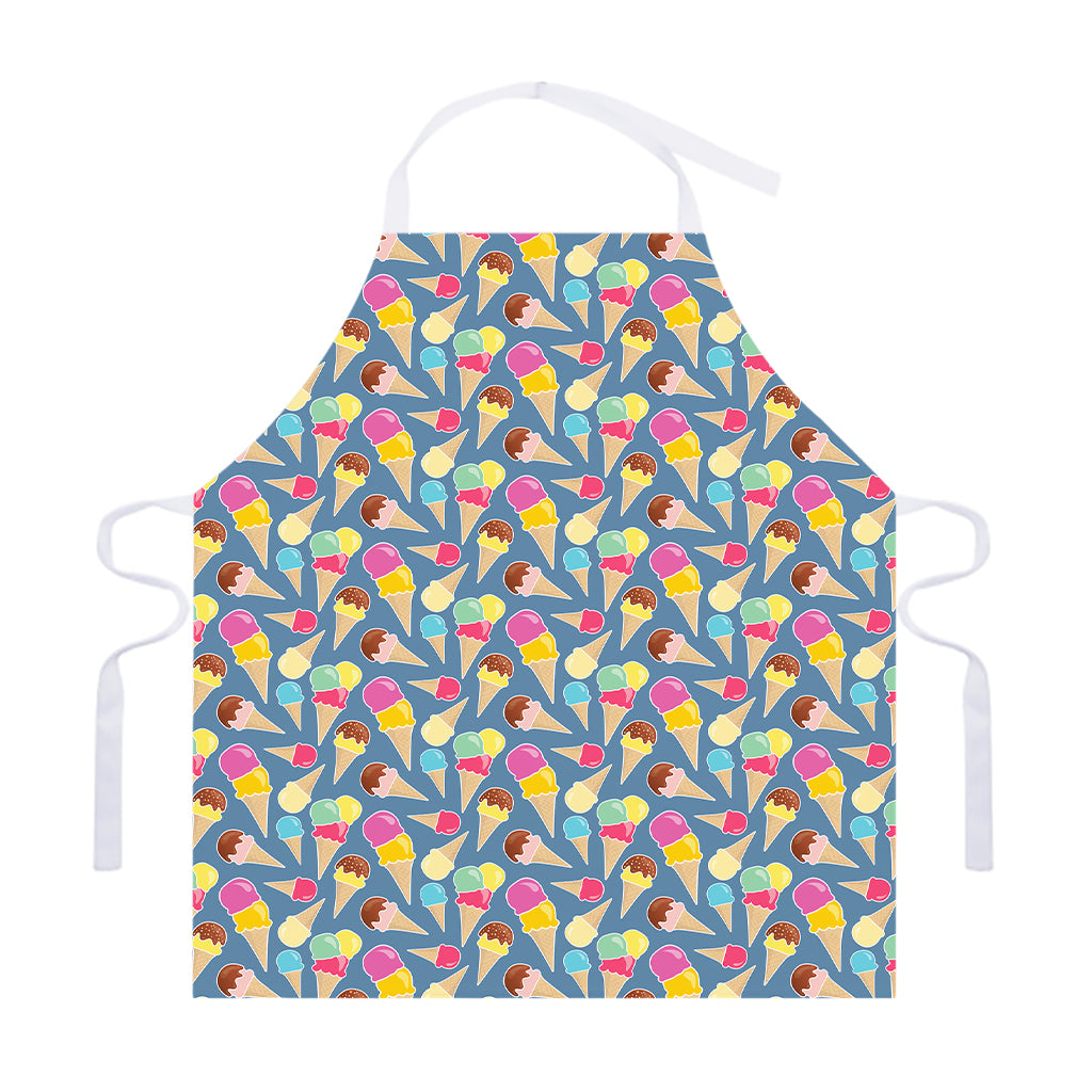 Colorful Ice Cream Pattern Print Adjustable Apron