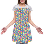 Colorful Ice Cream Pattern Print Adjustable Apron