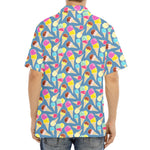 Colorful Ice Cream Pattern Print Aloha Shirt