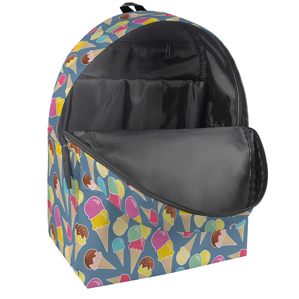 Colorful Ice Cream Pattern Print Backpack