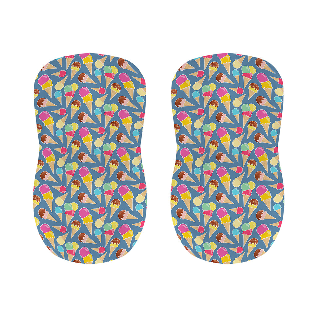 Colorful Ice Cream Pattern Print Bar Stool Covers