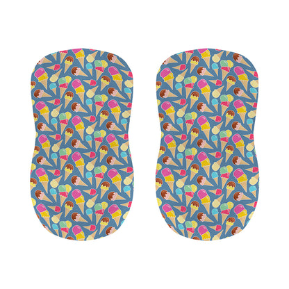 Colorful Ice Cream Pattern Print Bar Stool Covers