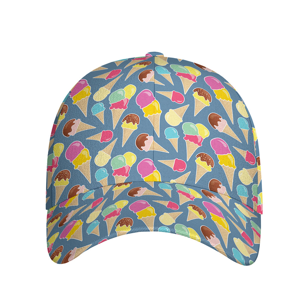 Colorful Ice Cream Pattern Print Baseball Cap