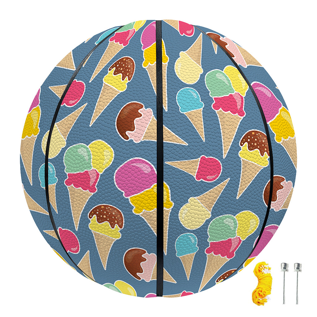 Colorful Ice Cream Pattern Print Basketball
