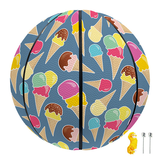 Colorful Ice Cream Pattern Print Basketball