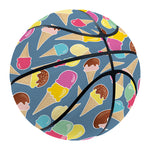 Colorful Ice Cream Pattern Print Basketball