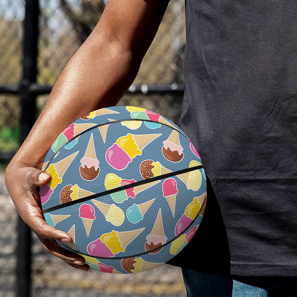 Colorful Ice Cream Pattern Print Basketball