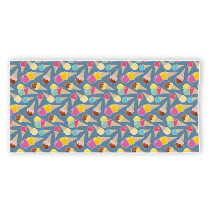 Colorful Ice Cream Pattern Print Beach Towel