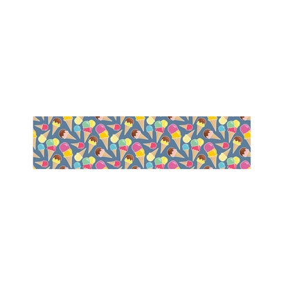 Colorful Ice Cream Pattern Print Bed Runner