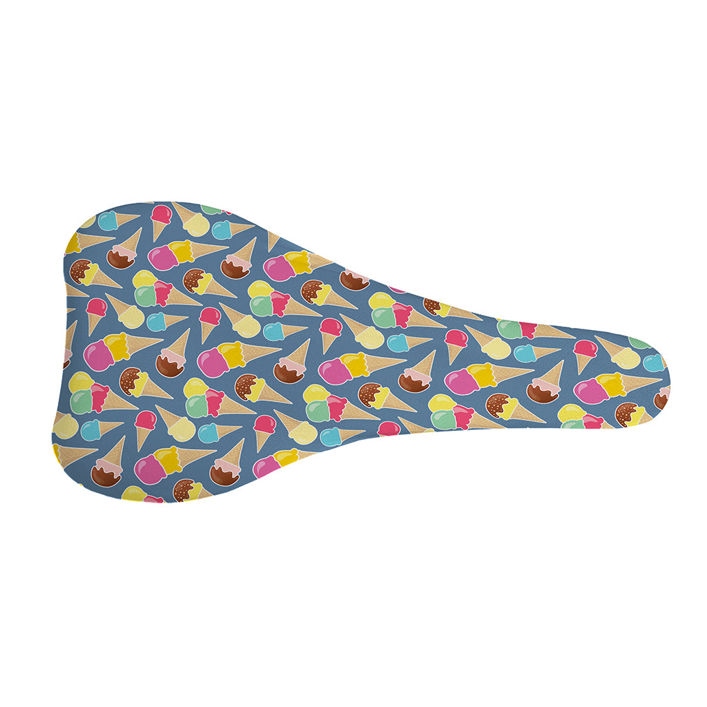 Colorful Ice Cream Pattern Print Bicycle Seat Cover