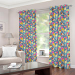 Colorful Ice Cream Pattern Print Blackout Grommet Curtains