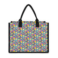 Colorful Ice Cream Pattern Print Canvas Tote Bag