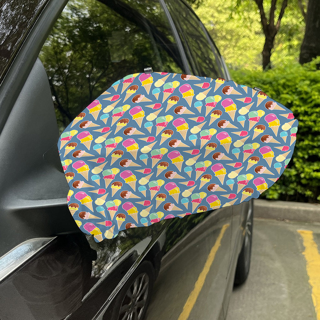 Colorful Ice Cream Pattern Print Car Side Mirror Covers