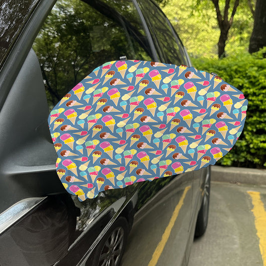 Colorful Ice Cream Pattern Print Car Side Mirror Covers