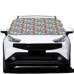Colorful Ice Cream Pattern Print Car Windshield Snow Cover