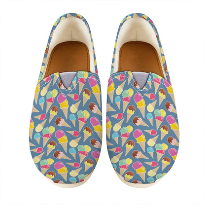 Colorful Ice Cream Pattern Print Casual Shoes