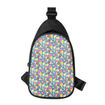 Colorful Ice Cream Pattern Print Chest Bag