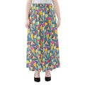 Colorful Ice Cream Pattern Print Chiffon Maxi Skirt