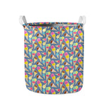 Colorful Ice Cream Pattern Print Collapsible Laundry Basket
