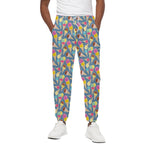 Colorful Ice Cream Pattern Print Cotton Pants
