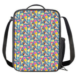 Colorful Ice Cream Pattern Print Crossbody Lunch Bag