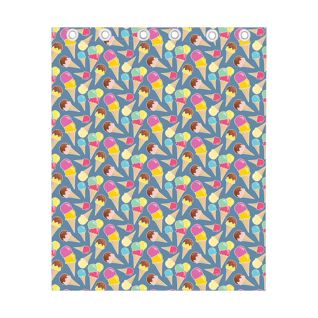 Colorful Ice Cream Pattern Print Curtain