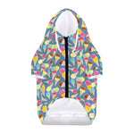 Colorful Ice Cream Pattern Print Dog Zip Up Hoodie