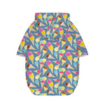 Colorful Ice Cream Pattern Print Dog Zip Up Hoodie