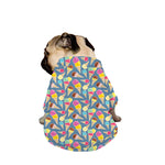 Colorful Ice Cream Pattern Print Dog Zip Up Jacket