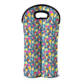Colorful Ice Cream Pattern Print Double Neoprene Wine Tote