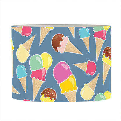 Colorful Ice Cream Pattern Print Drum Lamp Shade