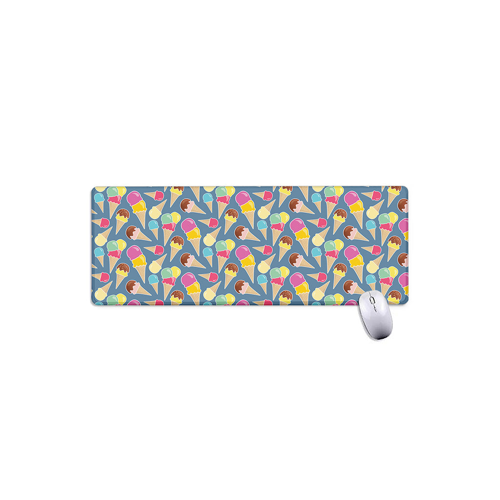 Colorful Ice Cream Pattern Print Extended Mouse Pad