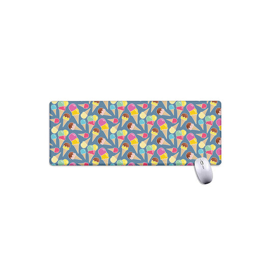Colorful Ice Cream Pattern Print Extended Mouse Pad