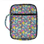 Colorful Ice Cream Pattern Print Front Pocket Bible Bag