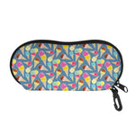 Colorful Ice Cream Pattern Print Glasses Case