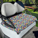 Colorful Ice Cream Pattern Print Golf Cart Seat Cover