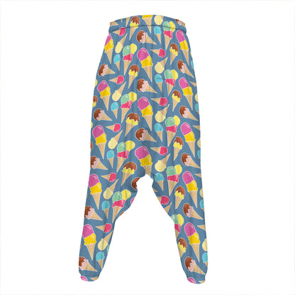 Colorful Ice Cream Pattern Print Hammer Pants