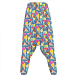 Colorful Ice Cream Pattern Print Hammer Pants